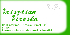 krisztian piroska business card